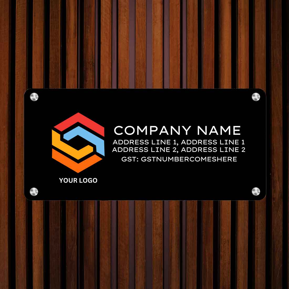 Name Board for Office Shop Store - Available in Acrylic and Stainless Steel
