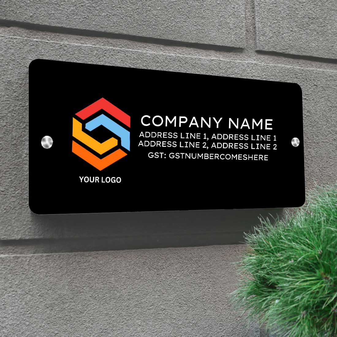 Name Board for Office Shop Store - Available in Acrylic and Stainless Steel - Image 2