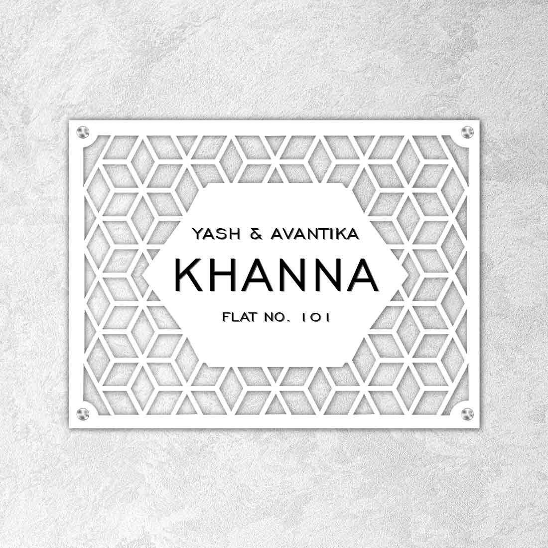 Premium Name Plate for Home Stainless Steel Nameplate Exquisitely Finished Laser Cut-Hex World - Image 2