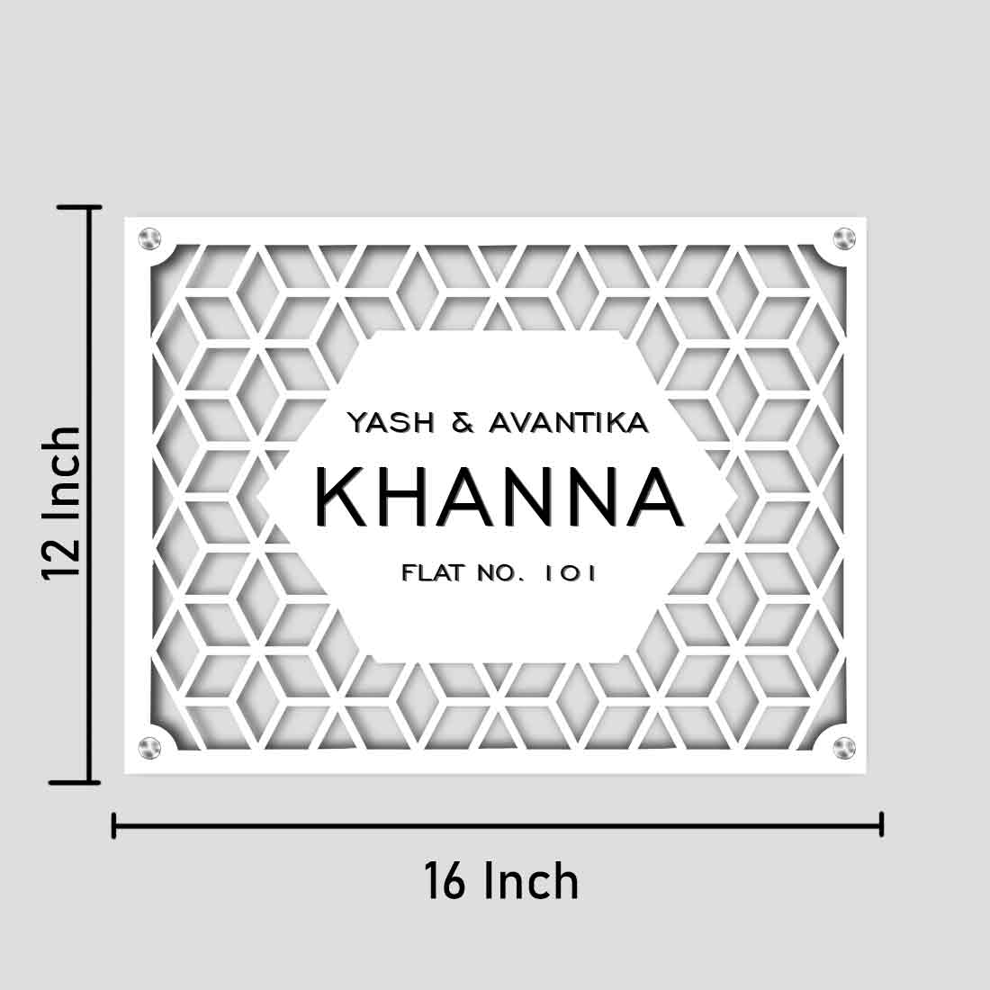 Premium Name Plate for Home Stainless Steel Nameplate Exquisitely Finished Laser Cut-Hex World - Image 4