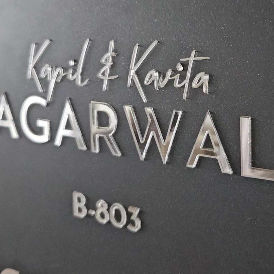 Premium Name Plate for Home Stainless Steel Nameplate Exquisitely Finished Laser Cut-Hex World - Image 5