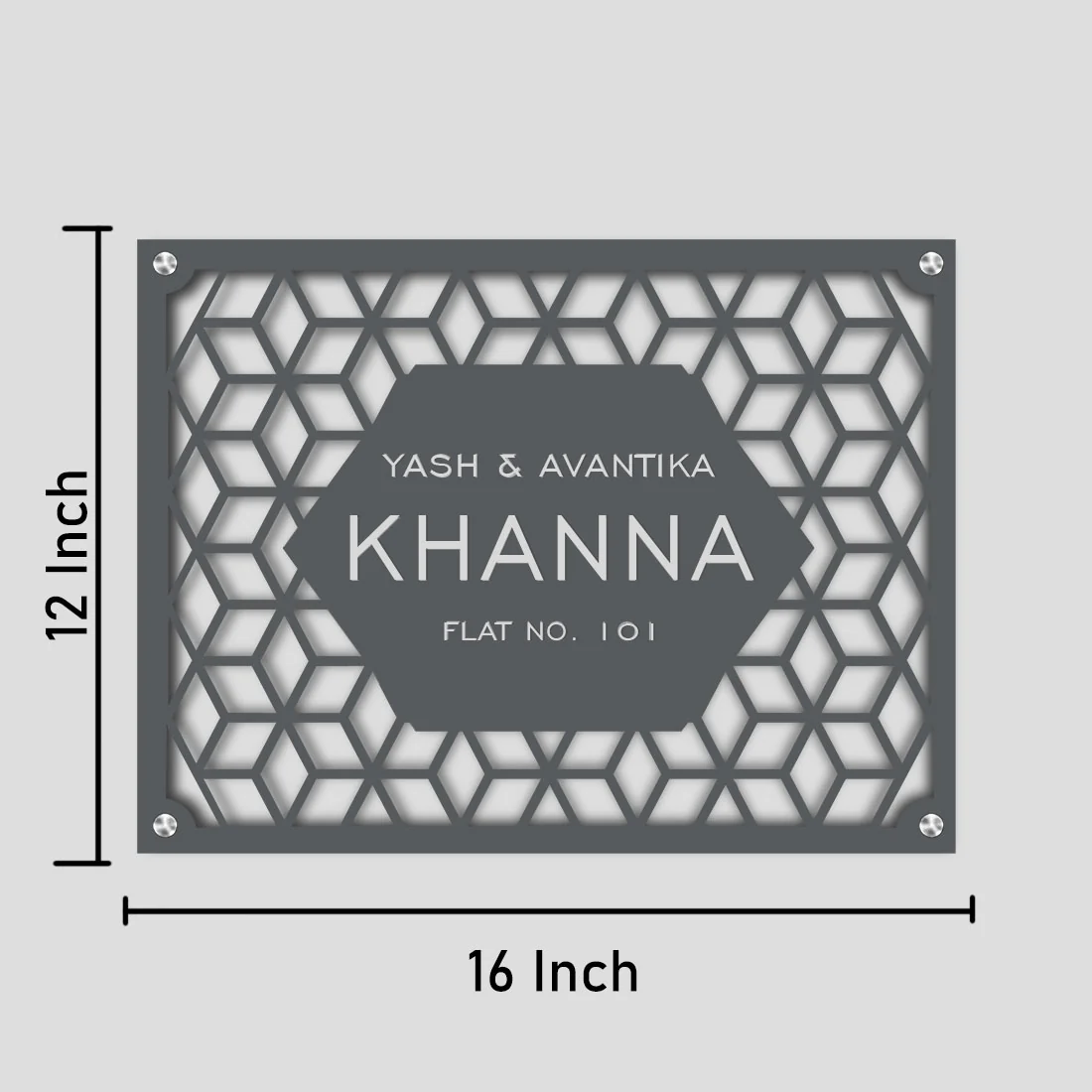 Premium Name Plate for Home Stainless Steel Nameplate Exquisitely Finished Laser Cut-Hex World - Image 6