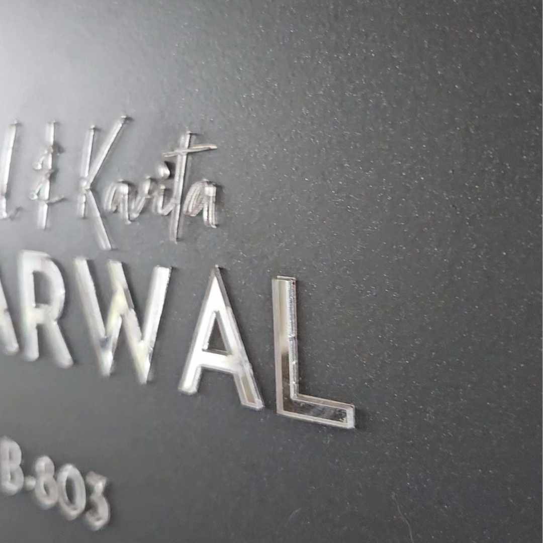 Premium Name Plate for Home Stainless Steel Nameplate Exquisitely Finished Laser Cut-Hex World - Image 7