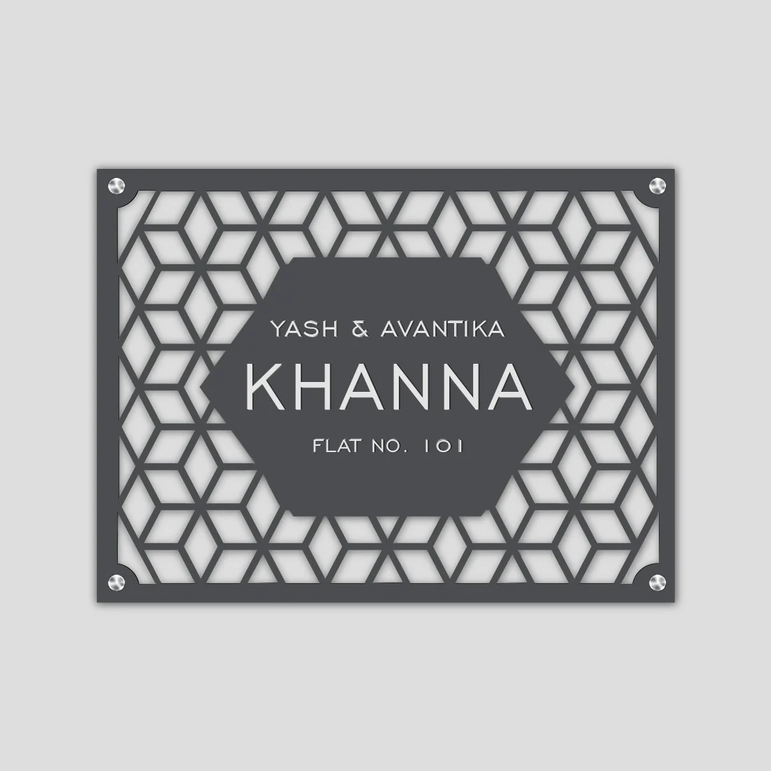 Premium Name Plate for Home Stainless Steel Nameplate Exquisitely Finished Laser Cut-Hex World - Image 8