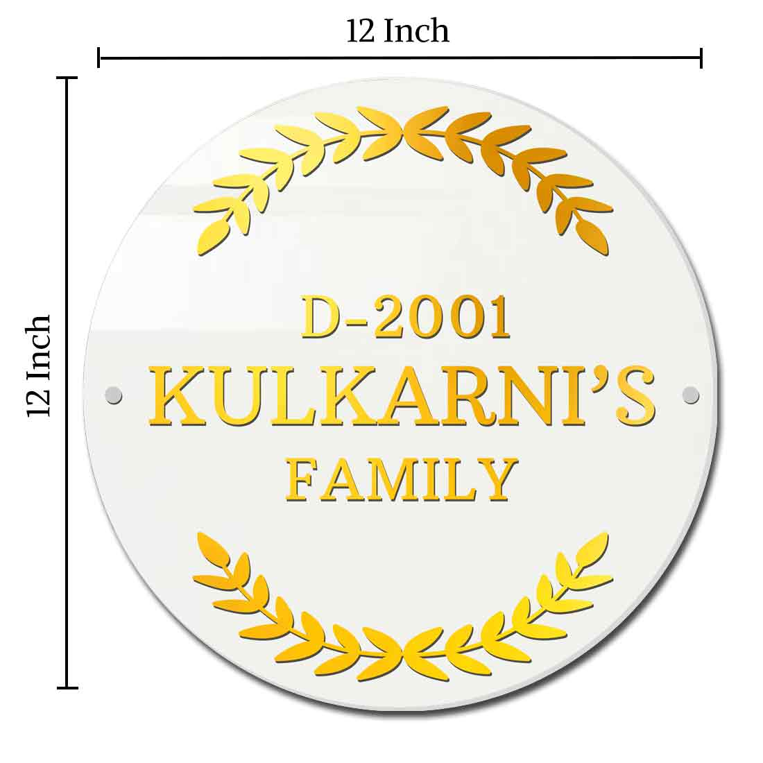 Personalized Round Name Plate for Home Office Flat Door Entrance - Image 4