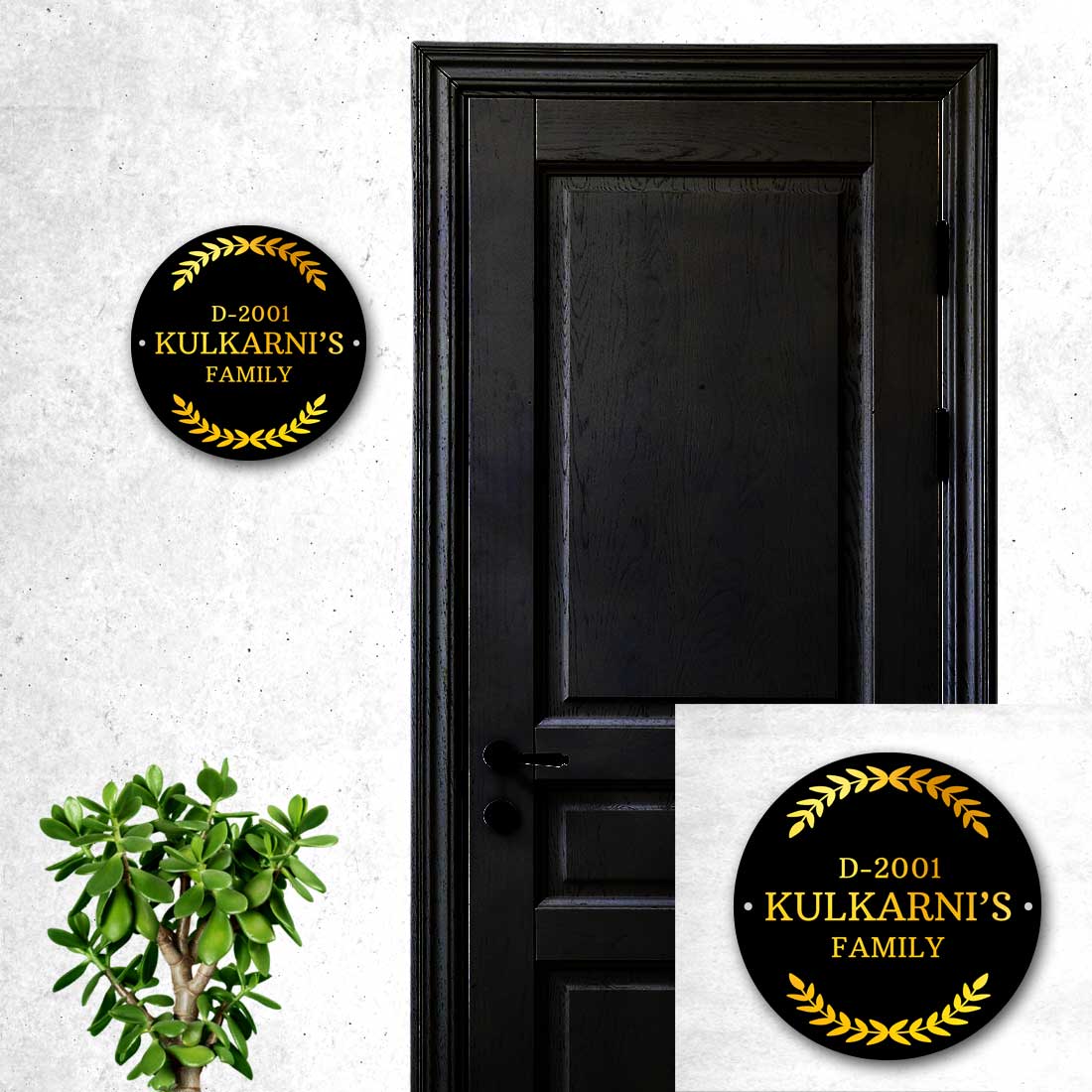 Personalized Round Name Plate for Home Office Flat Door Entrance - Image 6