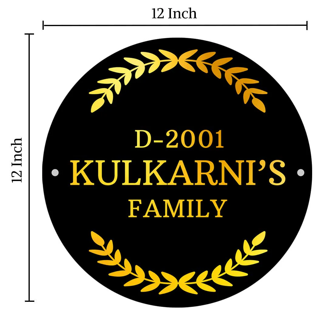 Personalized Round Name Plate for Home Office Flat Door Entrance - Image 7