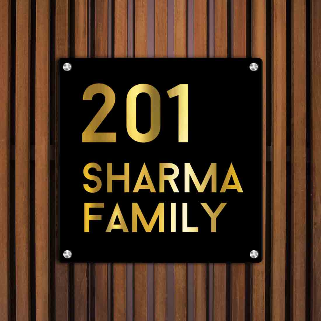 Custom Steel Name Plates for Home Office Flats Entrance