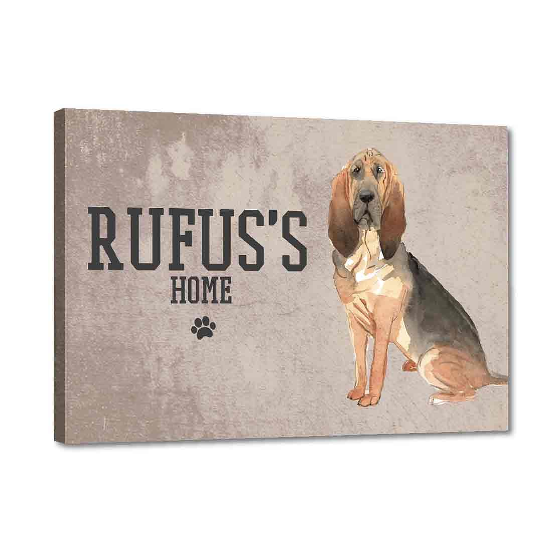 Nice Dog Name Plate -Silly Bloodhound