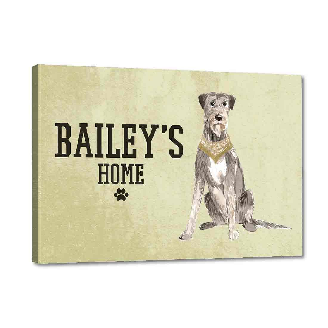 Unique Custom Dog Nameplate -Scruffy Loving Dog