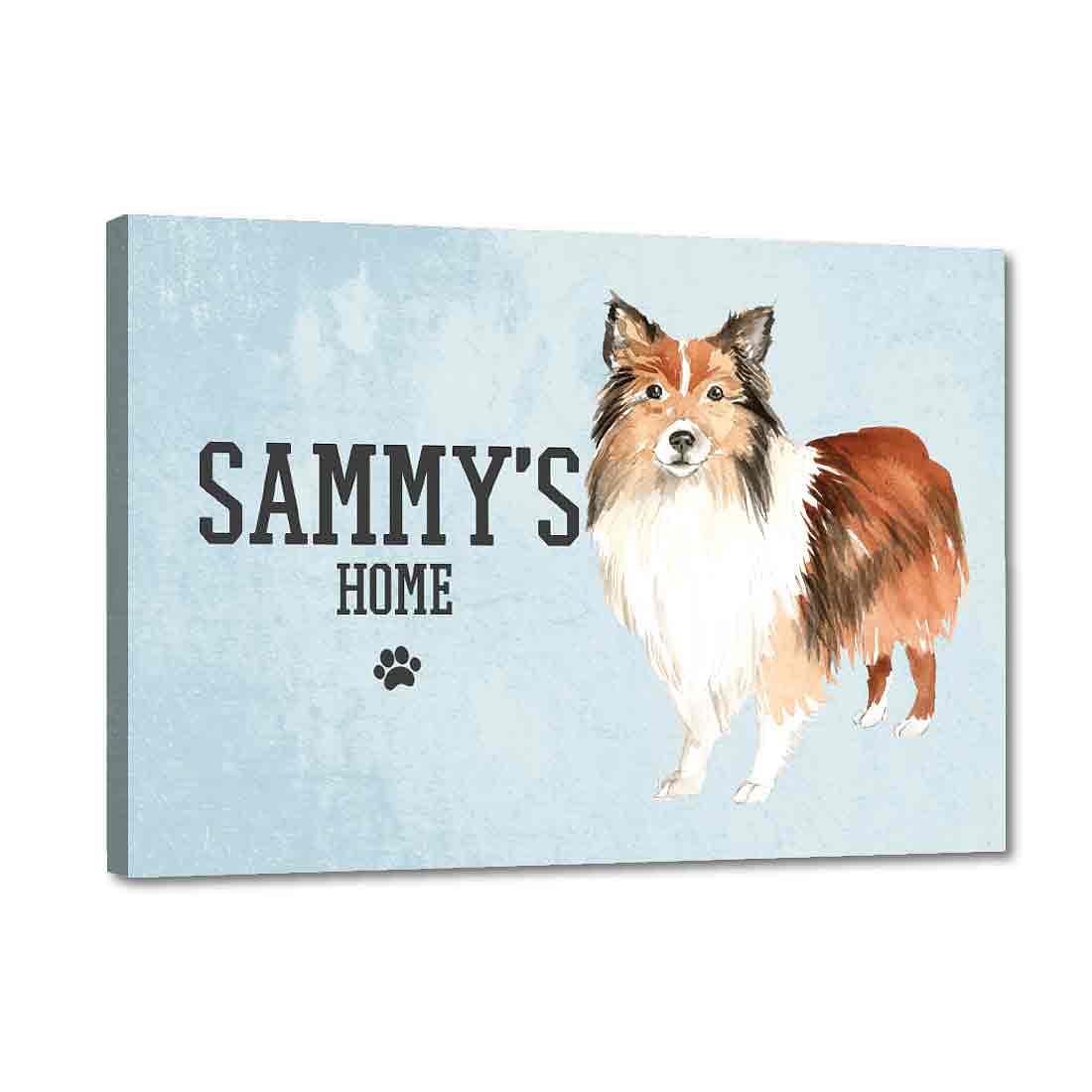 Antique Customized Dog Nameplate -Lassie Collie