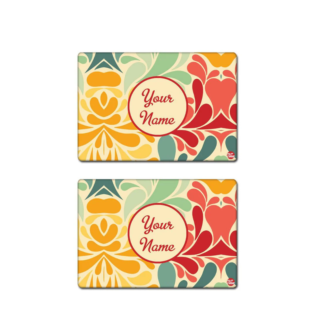 Personalized Placemats for Dining Table Add Your Name - Retro Flower - Image 3