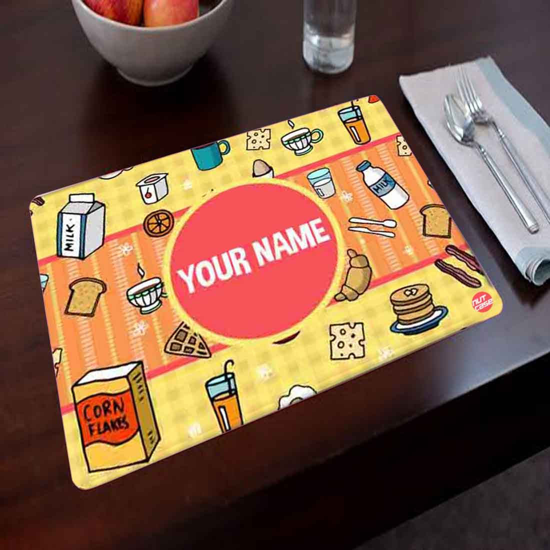 Custom Printed Placemats for Kids Dining Table - Breakfast