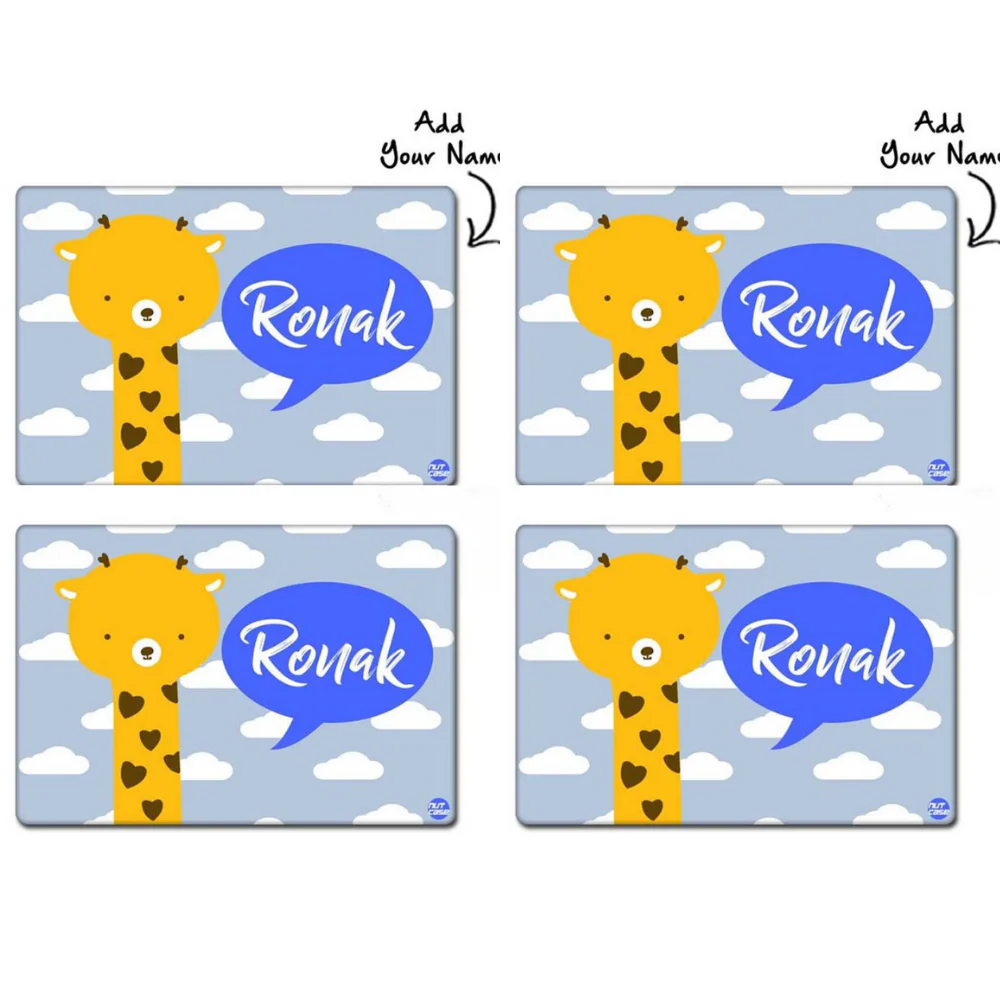 Personalized Table Mats Kids Return Gift Ideas for 6 Year Olds - Giraffe - Image 5