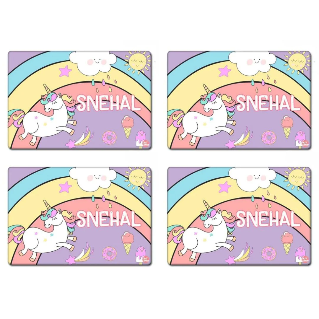 Customized Dining Table Mats Unicorn Birthday Return Gifts - Rainbow Sunshine - Image 5
