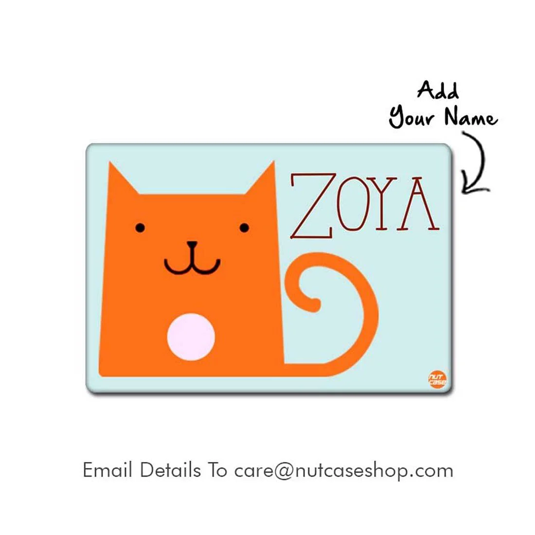Personalized Fabric Table Mats For Kids  - A Orange Cat - Image 2