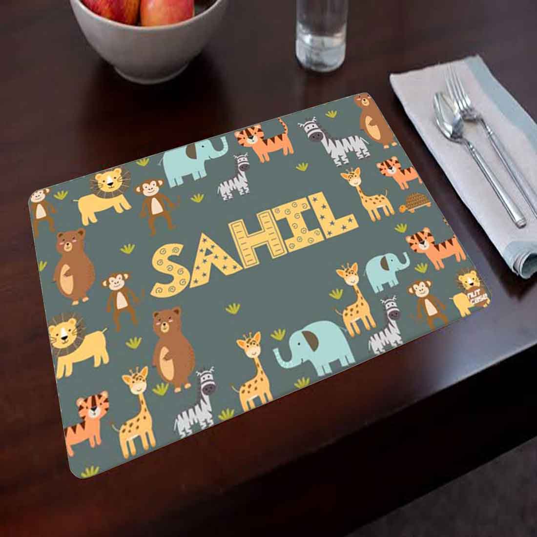Customized Table Mats Jungle Theme Return Gifts for Kids - Cute Animals