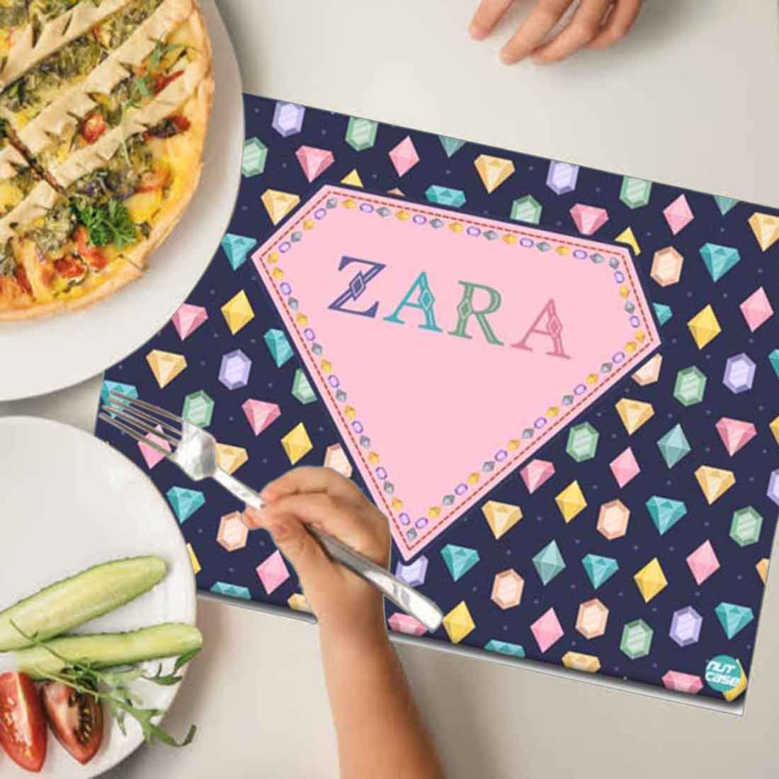Personalised Return Gift Options for Birthday Girl Tablemat - Diamonds - Image 3