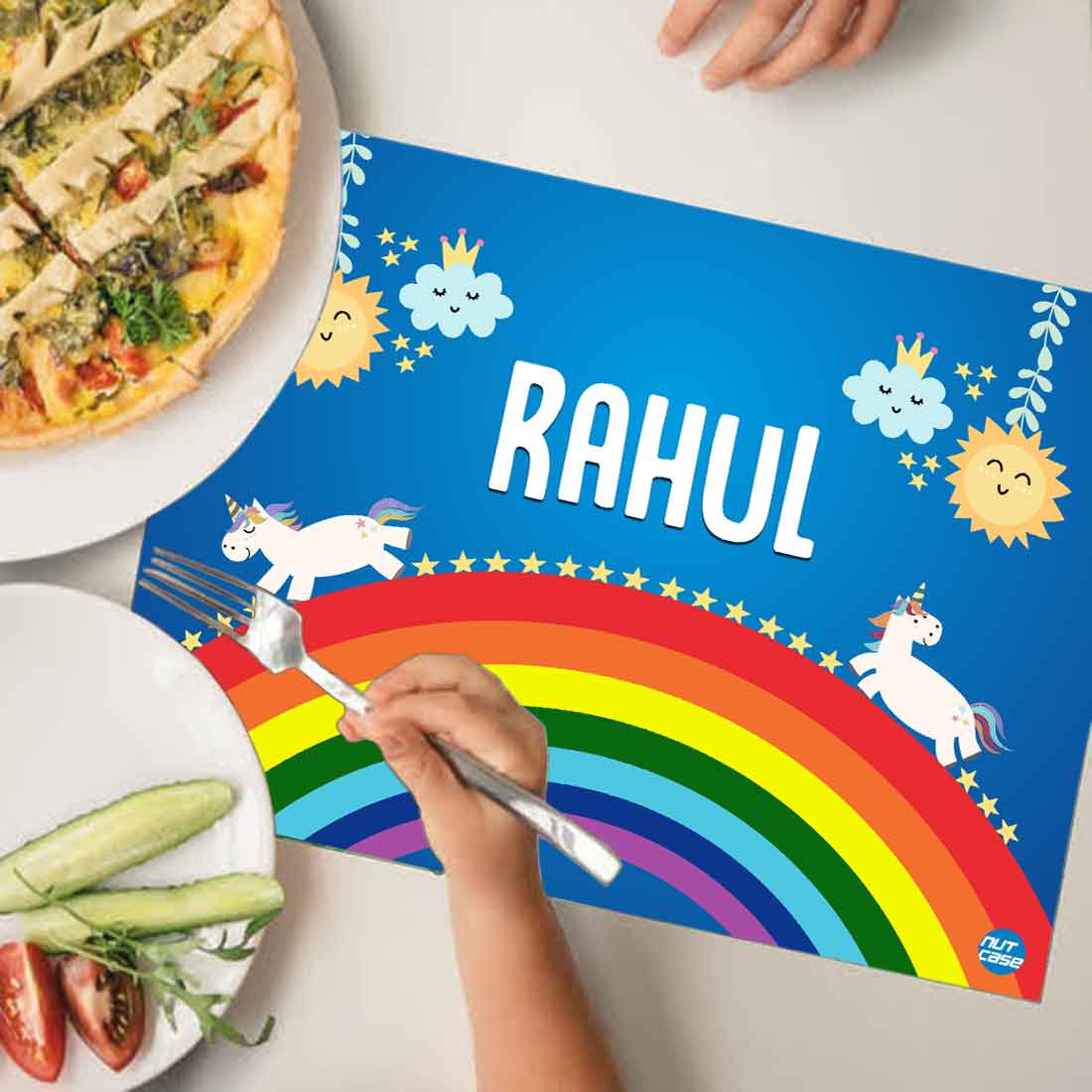 Personalized Placemats for Dining Table Rainbow Theme Return Gifts - Rainbow - Image 3