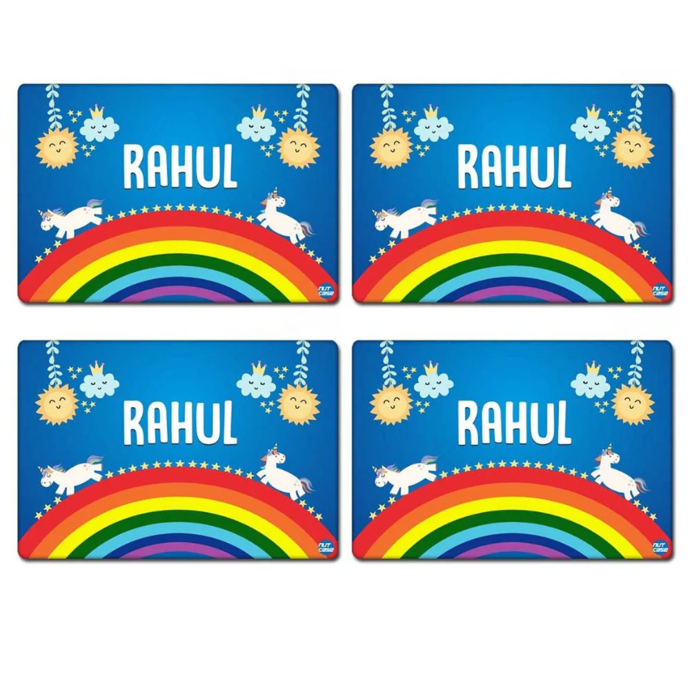 Personalized Placemats for Dining Table Rainbow Theme Return Gifts - Rainbow - Image 5