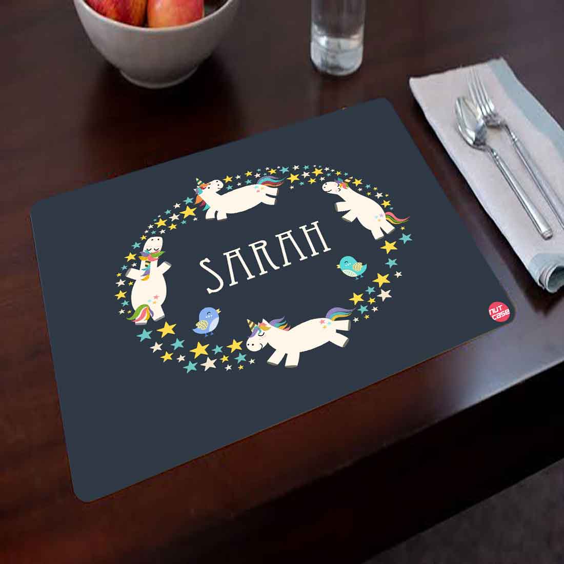 Custom Tablemat Unicorn Theme Return Gifts for Kids - Unicorn & stars