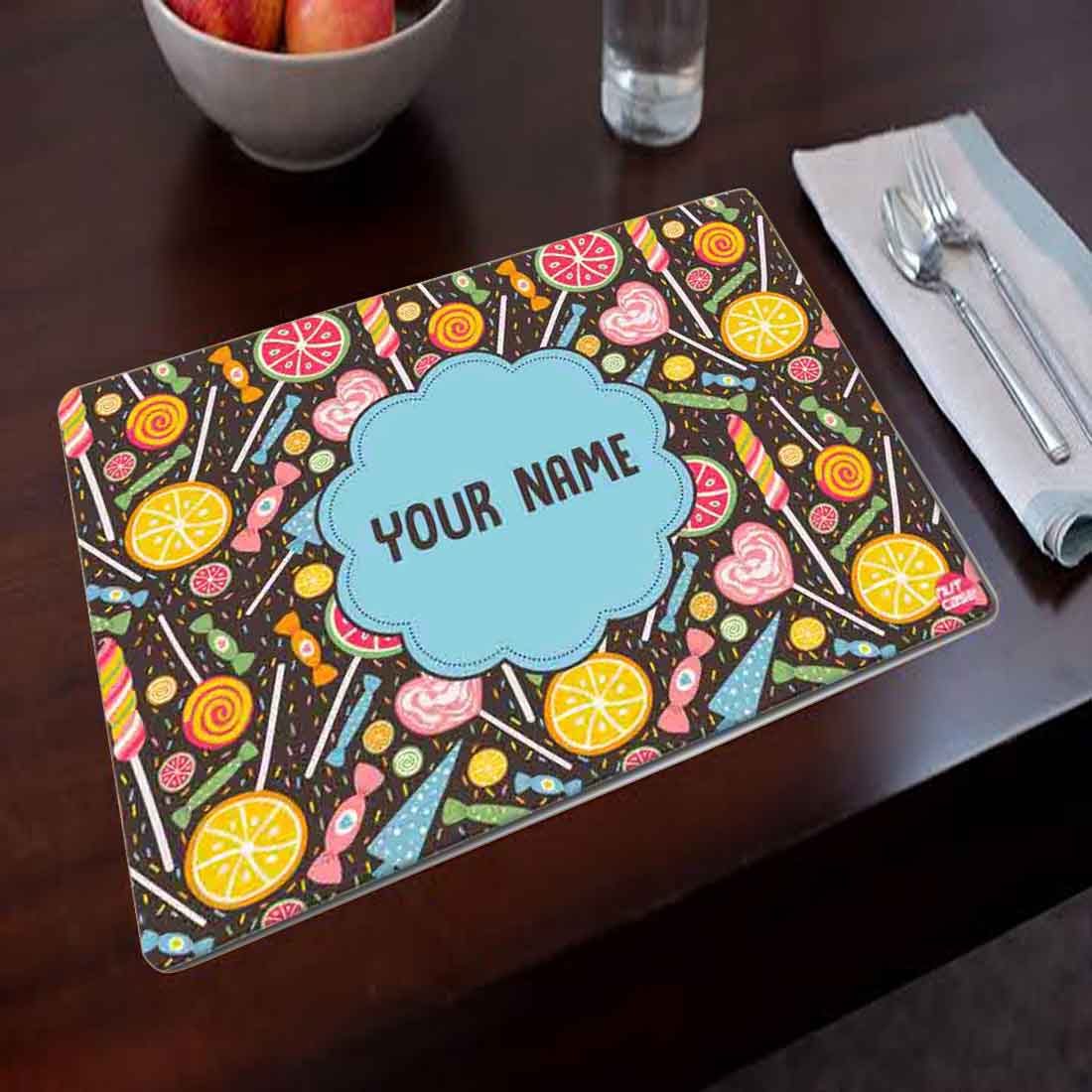Personalised Return Gifts for Birthday Party Table Mats - Lemon & Candy