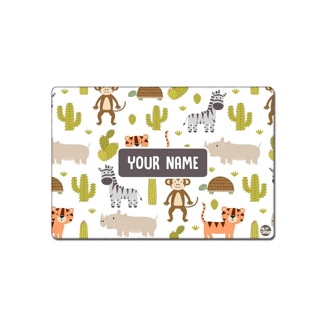 Customised Table Mat jungle Safari Theme Return Gift for Kids - Animals & Cactus - Image 2