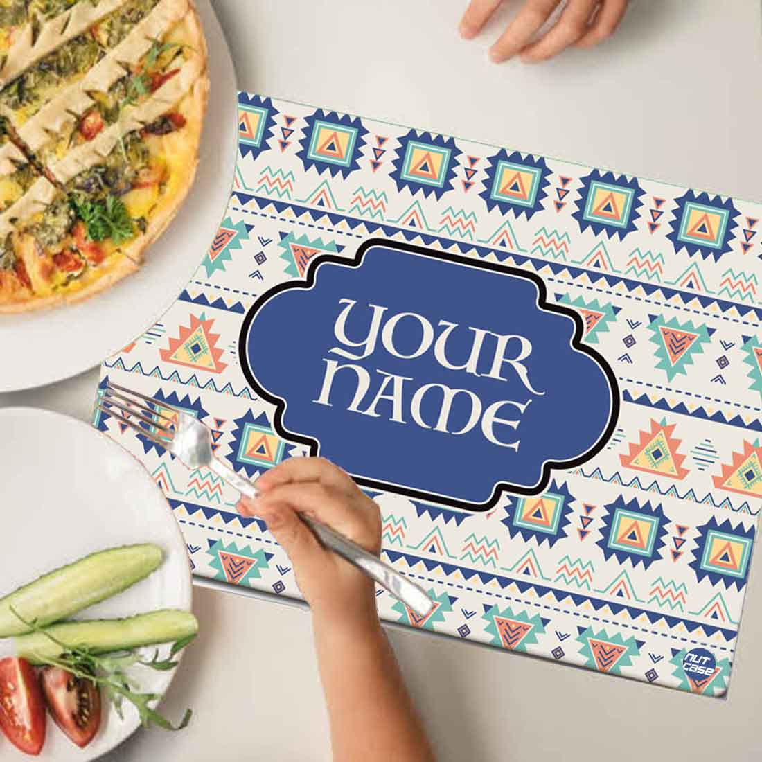 Personalised Table Placemats for Dining Tale Add Your Text - Geometric - Image 4