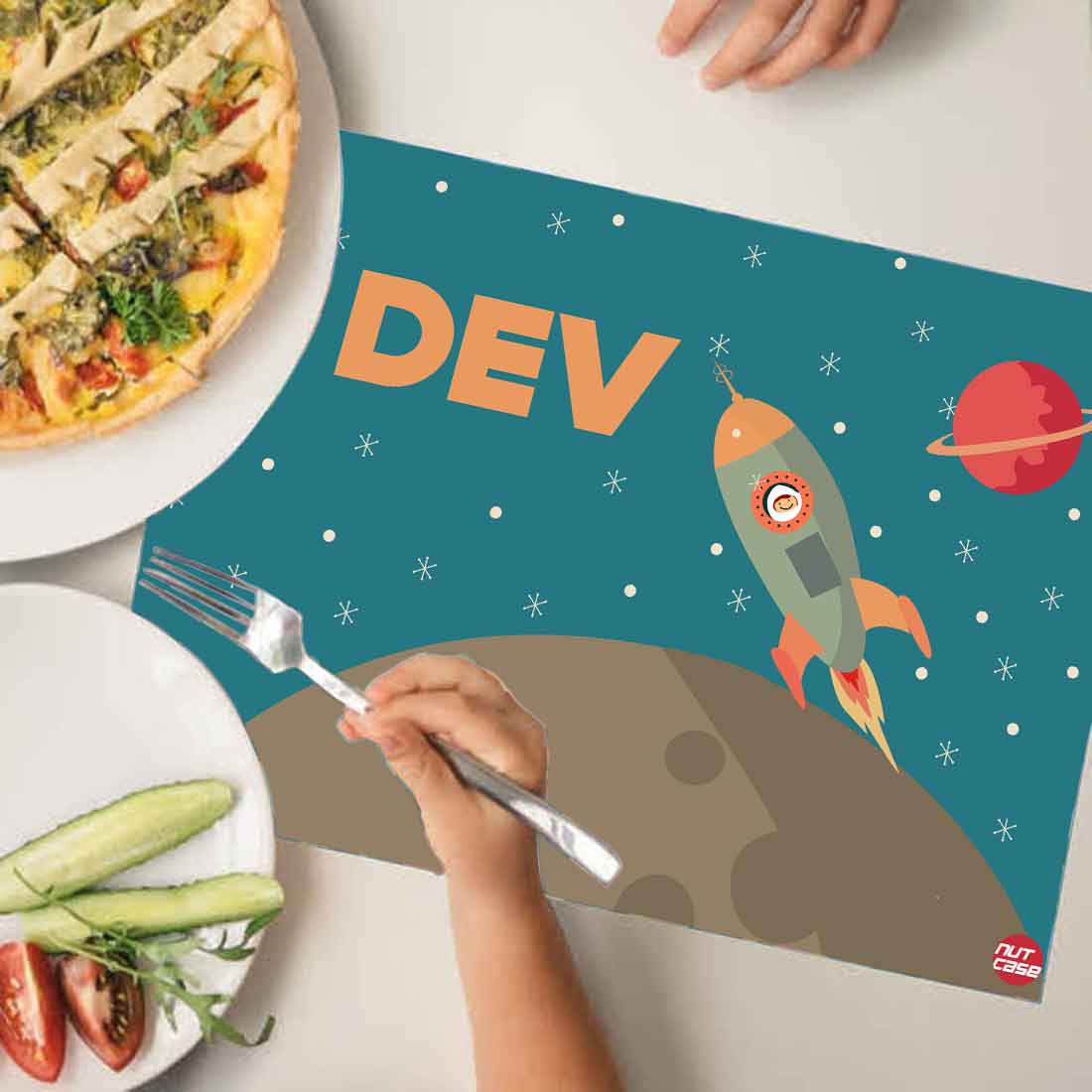 Custom Printed Table Mats for Kids Add Your Name - Rocket - Image 3