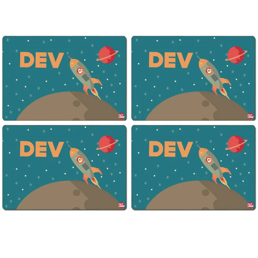 Custom Printed Table Mats for Kids Add Your Name - Rocket - Image 5