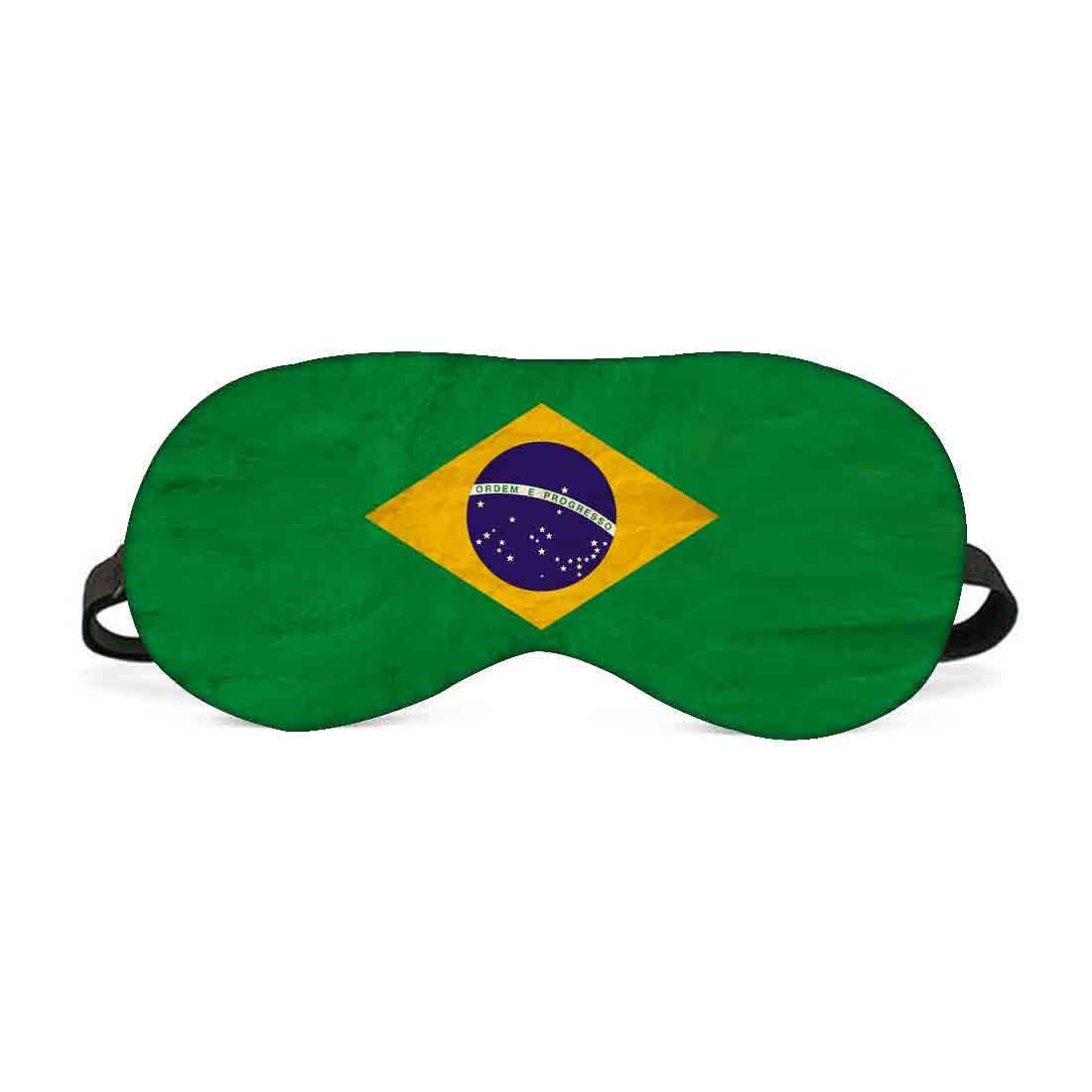 Designer Travel Eye Mask for Sleeping - Ordem E Progresso - Made in India