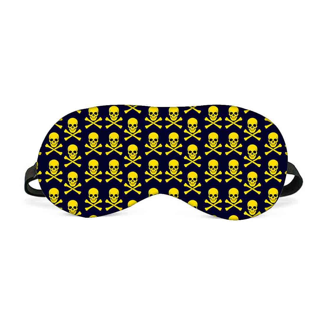 Designer Travel Eye Mask for Sleeping - Skulls - Made in India
