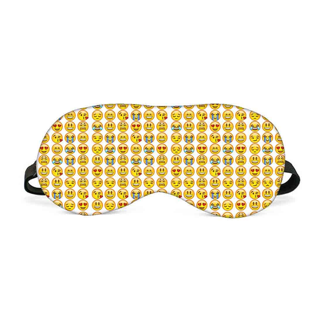 Designer Travel Eye Mask for Sleeping - Emojis - Made in India