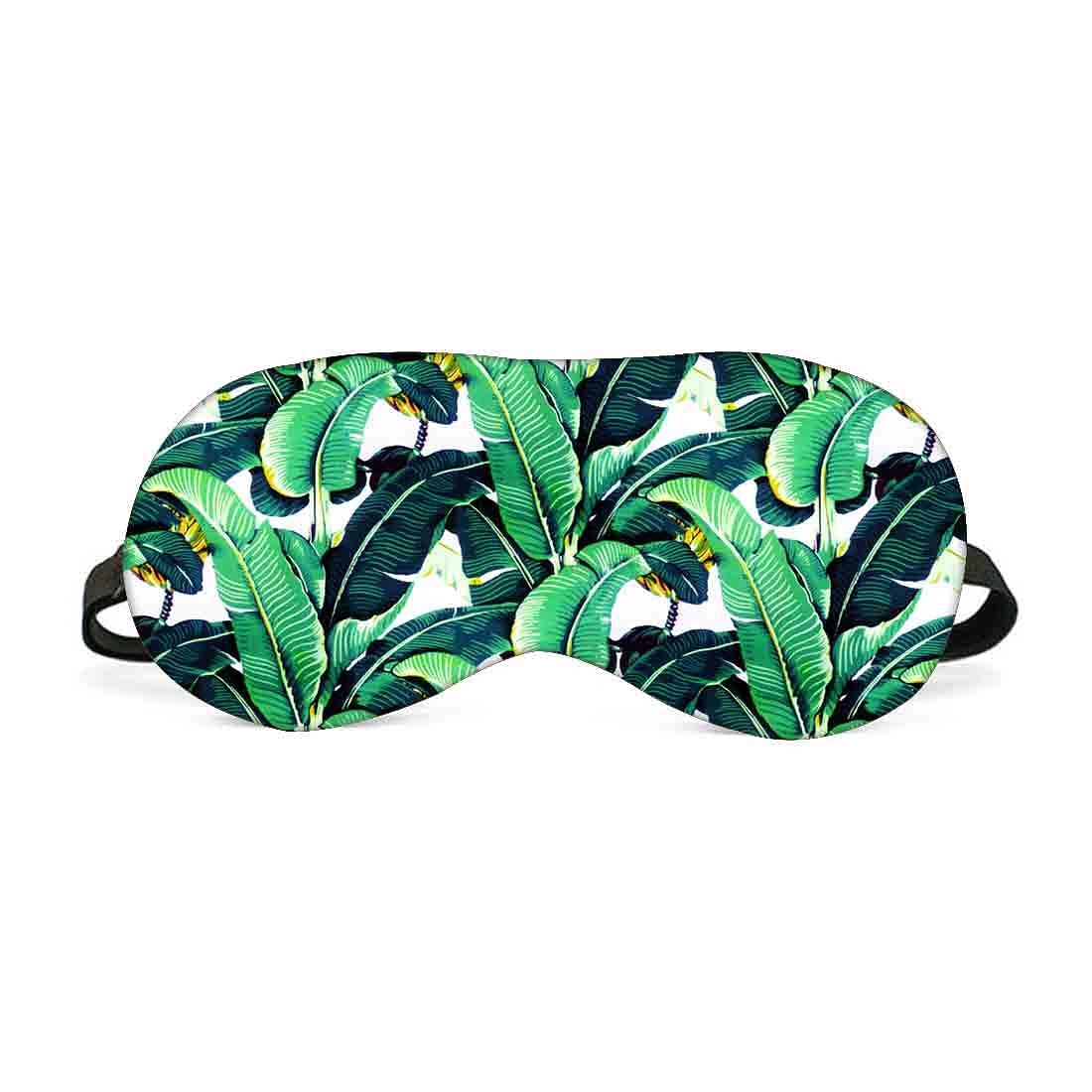 Designer Travel Eye Mask for Sleeping - Banana Leaves - Made in India