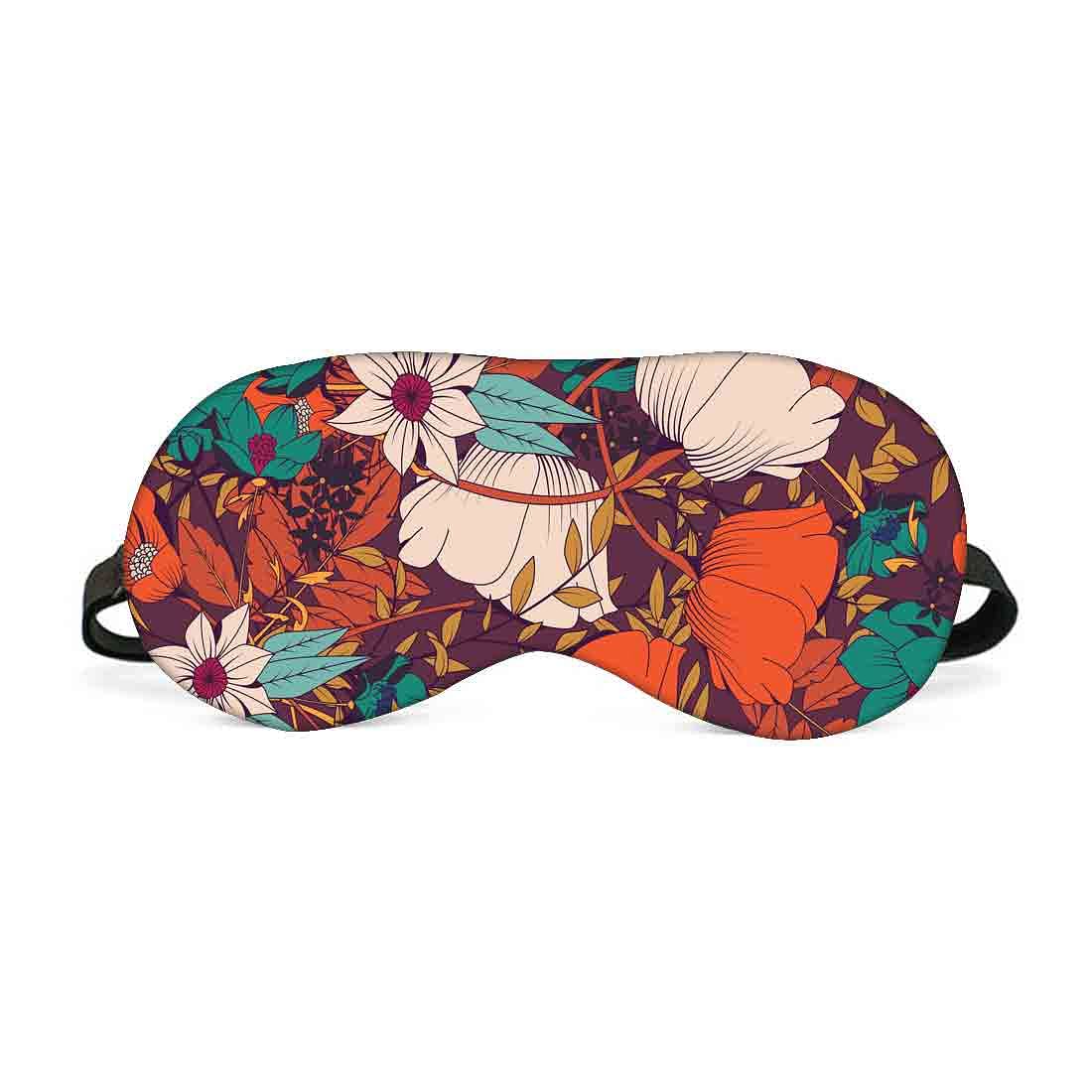 Designer Travel Eye Mask for Sleeping - Red Elegance - Made in India