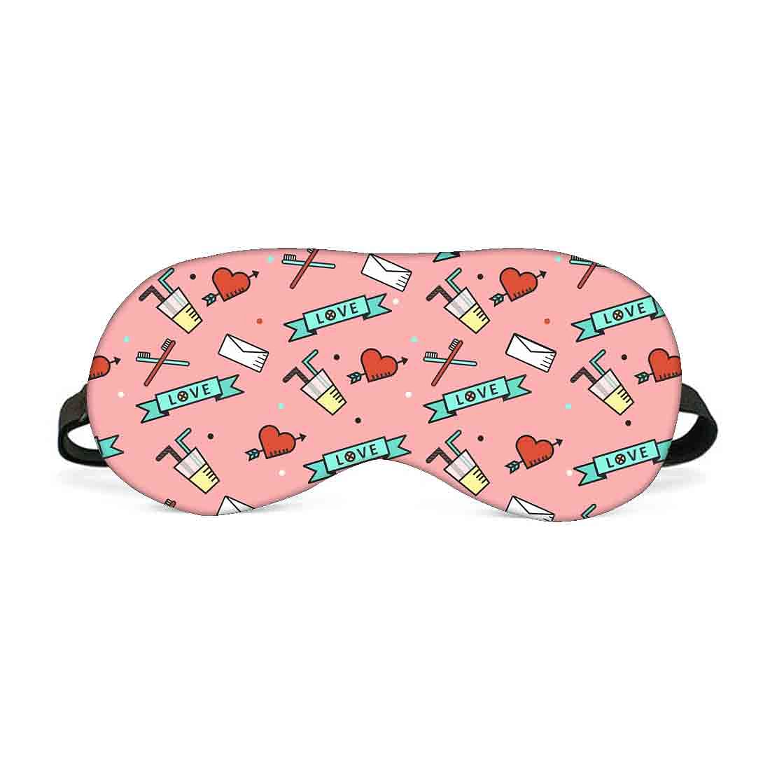 Designer Travel Eye Mask for Sleeping - Love - Made in India