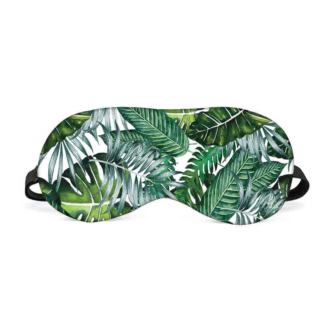 Designer Travel Eye Mask for Sleeping - Winter Leaves - Made in India