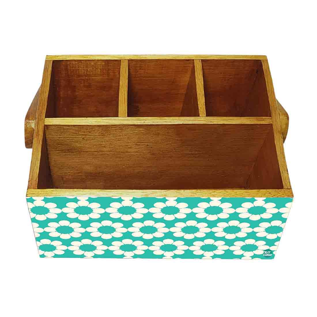Tissue Paper Holder for Dining Table Spoons Forks Organizer - Flower - Image 4