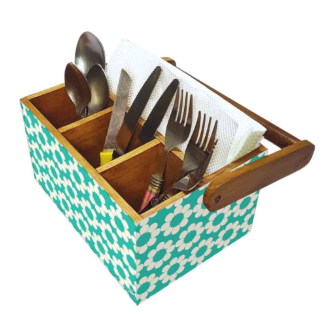 Tissue Paper Holder for Dining Table Spoons Forks Organizer - Flower - Image 6
