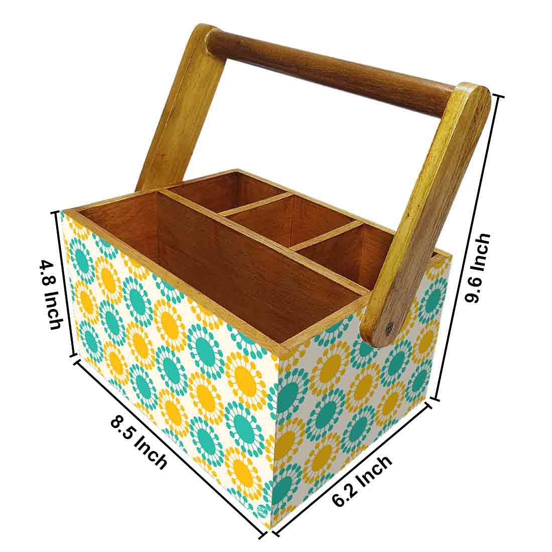 Cutlery Tissue Holder for Table With Handle Kitchen Organizer - Floral - Image 3