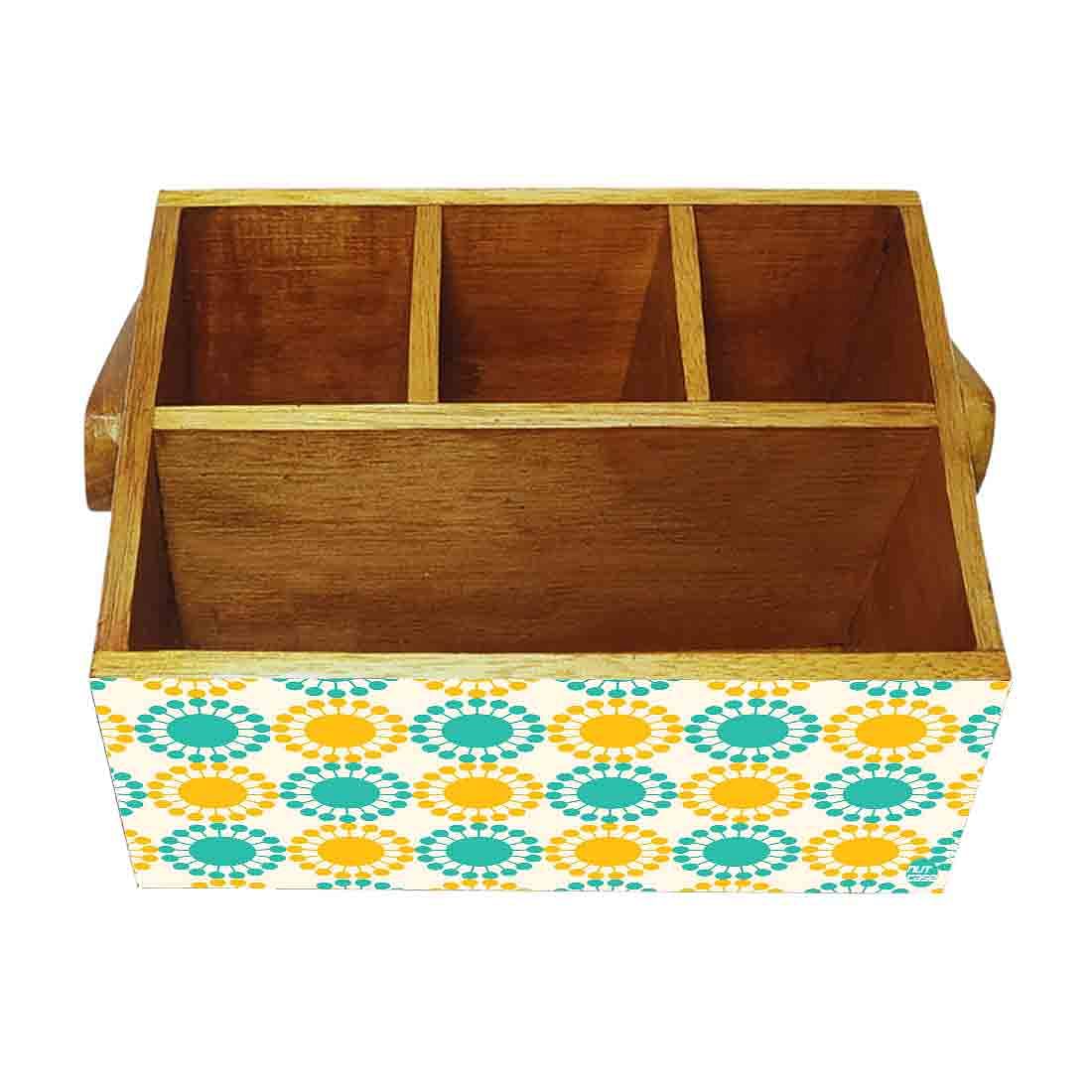 Cutlery Tissue Holder for Table With Handle Kitchen Organizer - Floral - Image 4