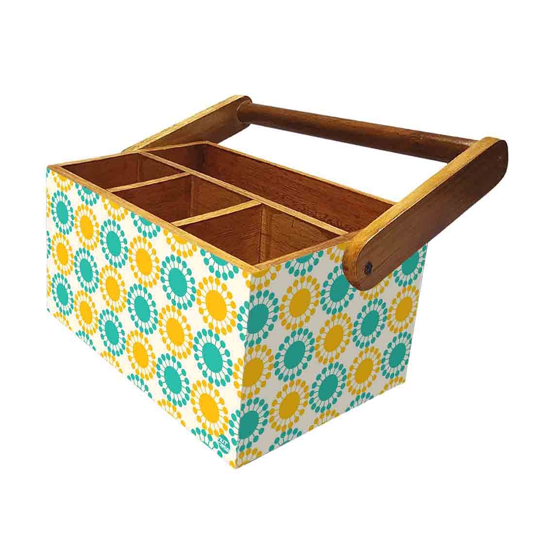 Cutlery Tissue Holder for Table With Handle Kitchen Organizer - Floral - Image 5