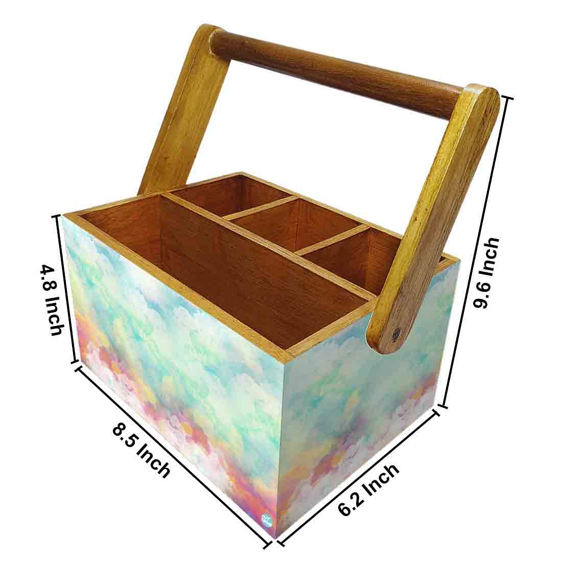 Cutlery Tissue Holder for Dining Table Spoons Knives Organizer - Watercolor - Image 3