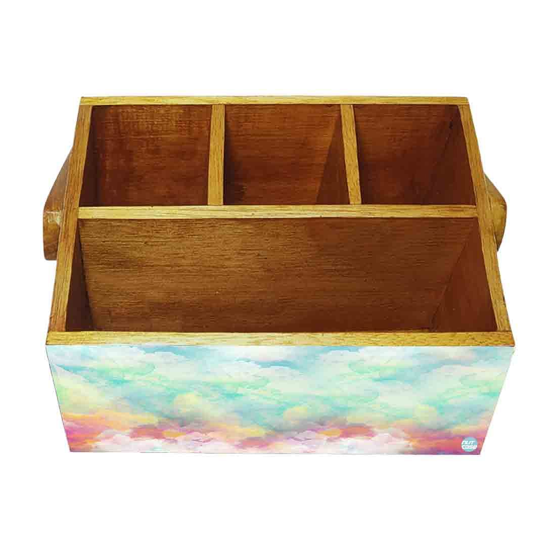 Cutlery Tissue Holder for Dining Table Spoons Knives Organizer - Watercolor - Image 4