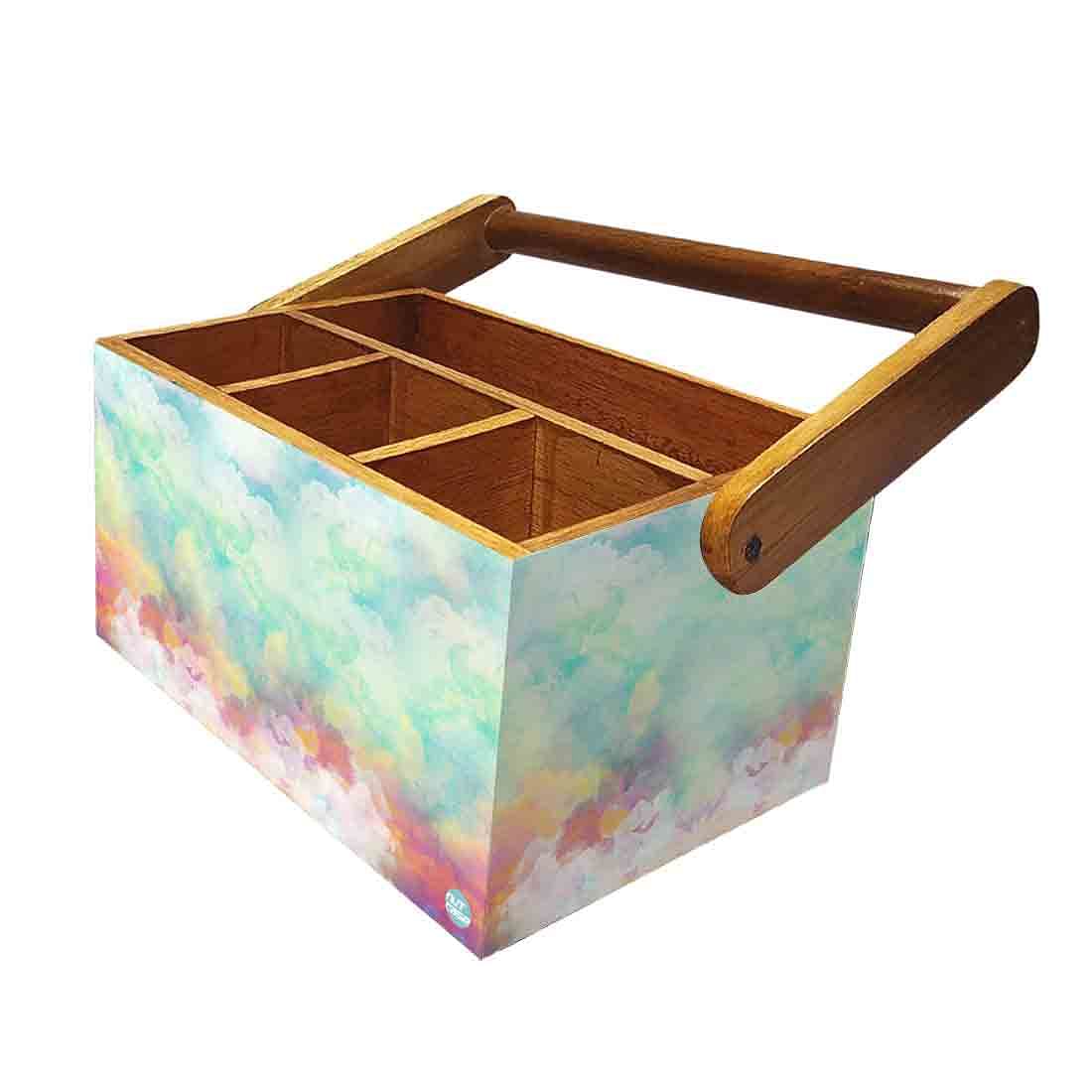 Cutlery Tissue Holder for Dining Table Spoons Knives Organizer - Watercolor - Image 5
