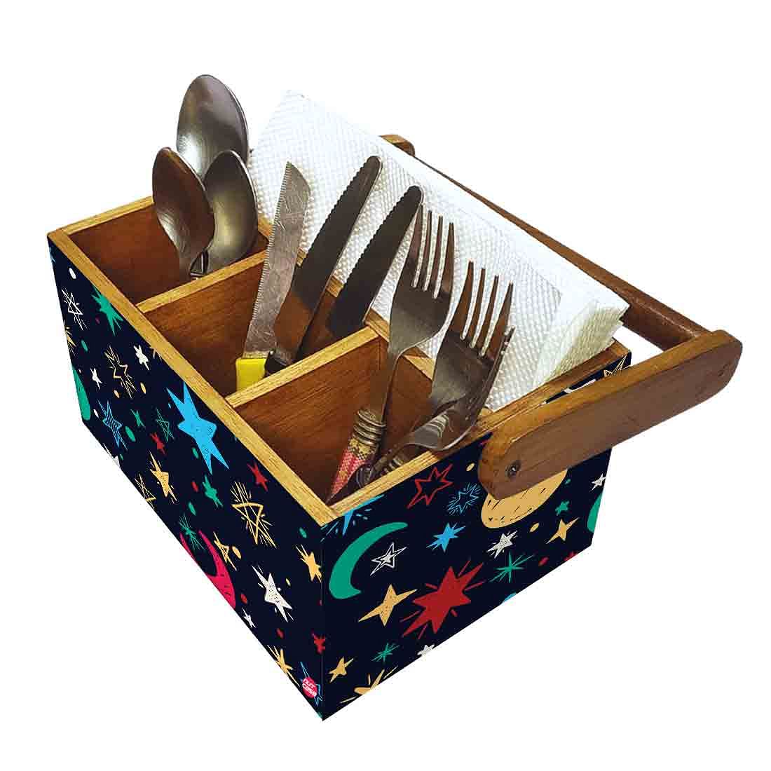 Spoon Stand for Dining Table Forks & Knives Organizer - Stars and Moon - Image 6