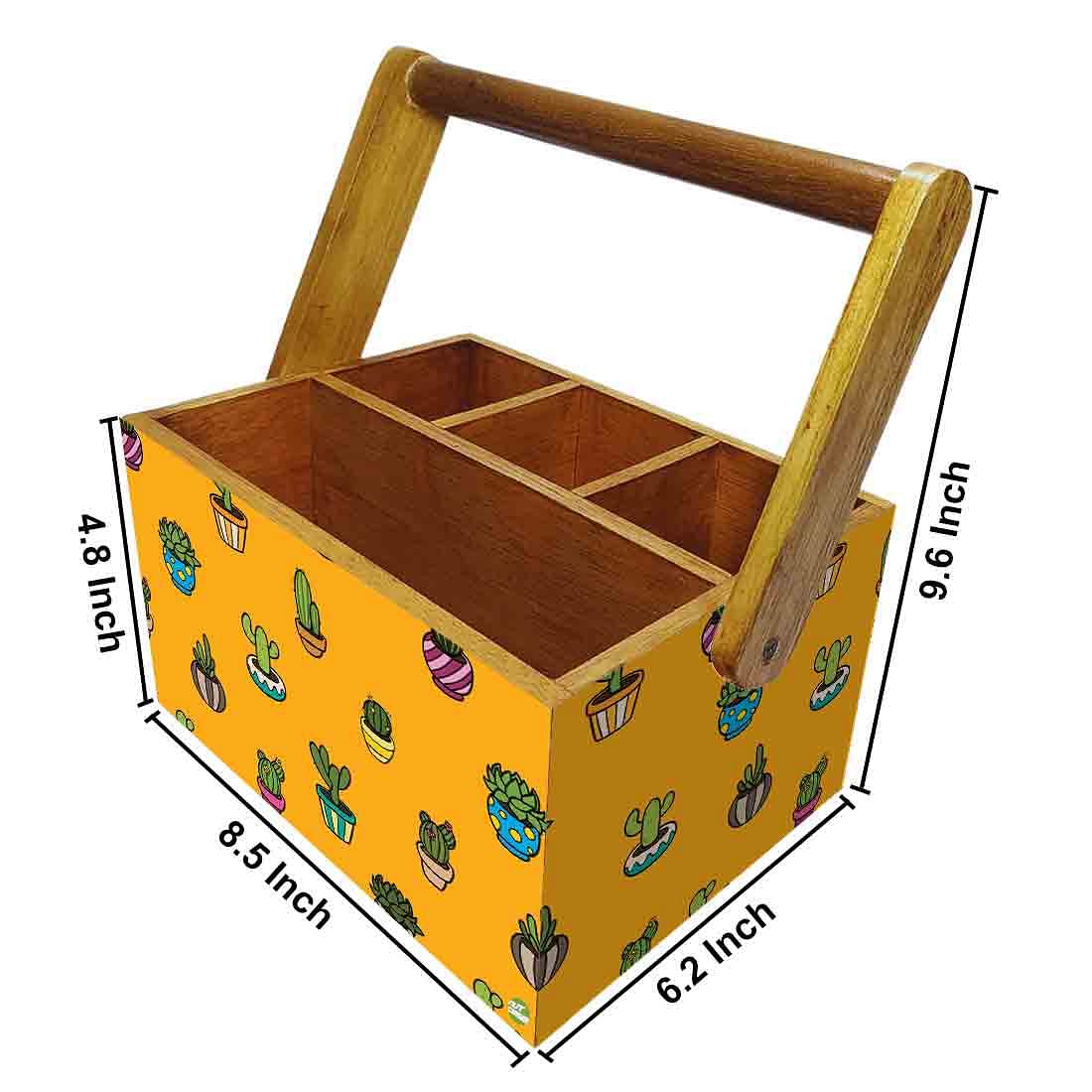 Condiment Cutlery Tissue Holder With Handle for Kitchen Organizer - Cactus Pots - Image 3