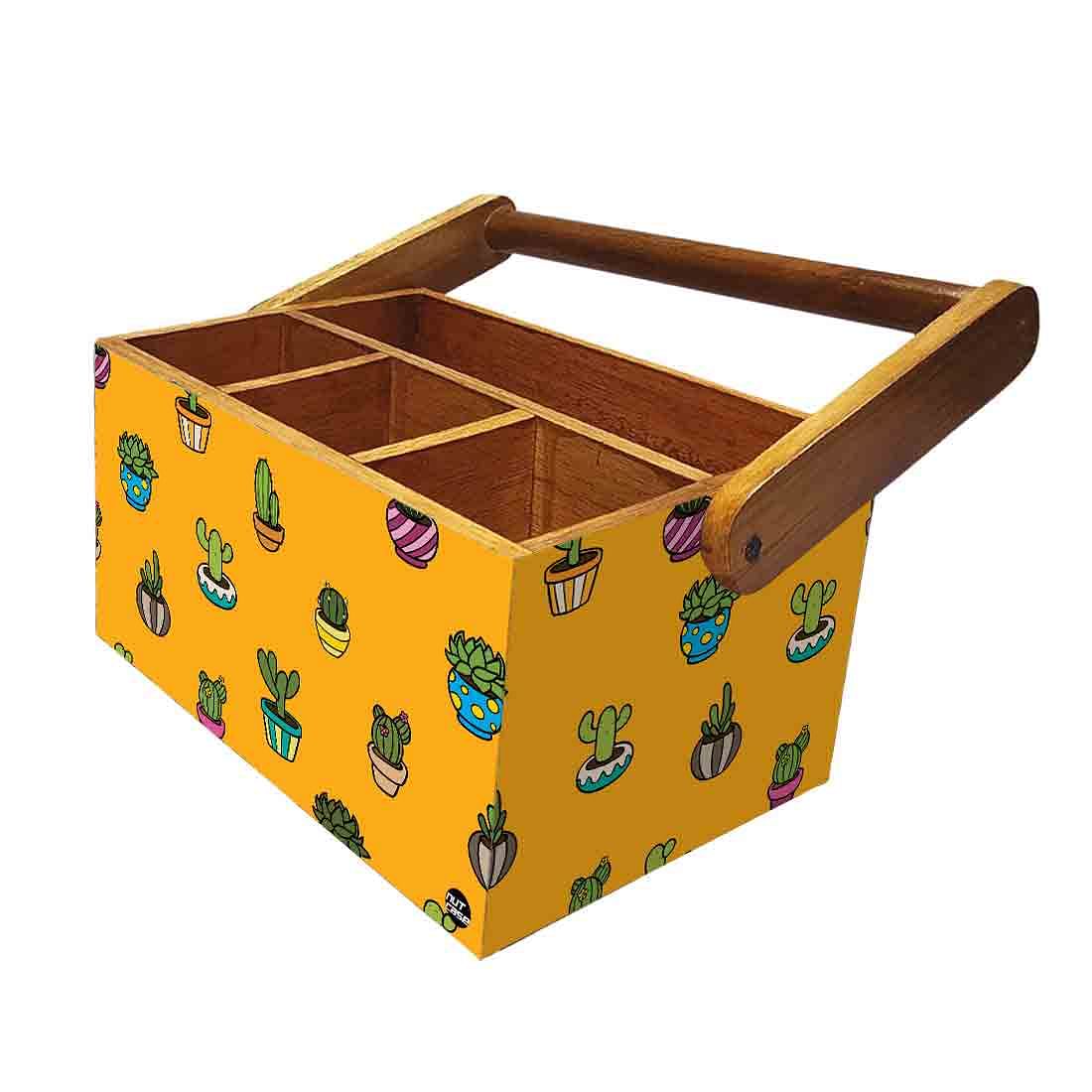 Condiment Cutlery Tissue Holder With Handle for Kitchen Organizer - Cactus Pots - Image 5