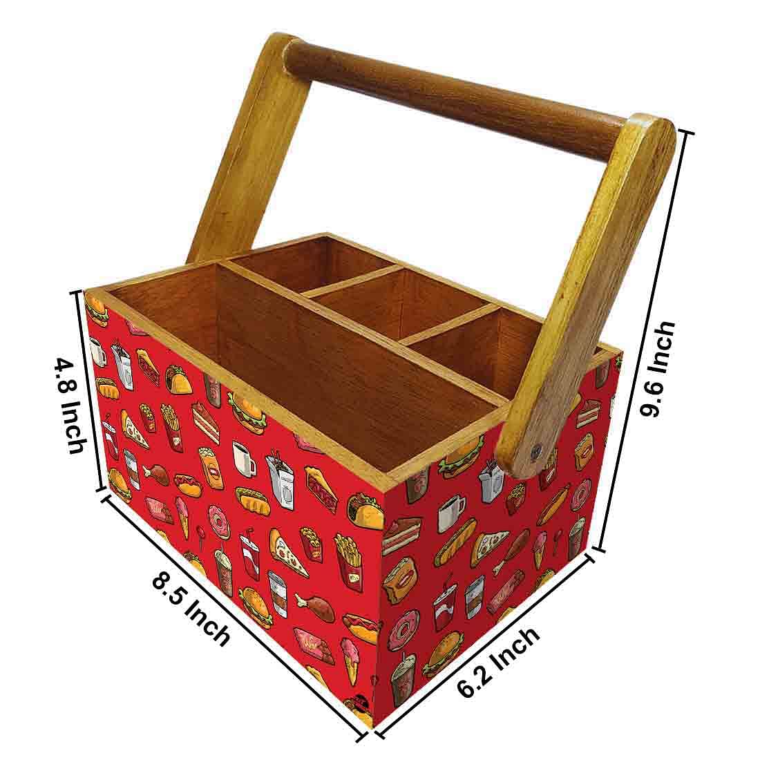 Silverware Caddy With Handle for Dining Table Organizer - Hunger Food - Image 3