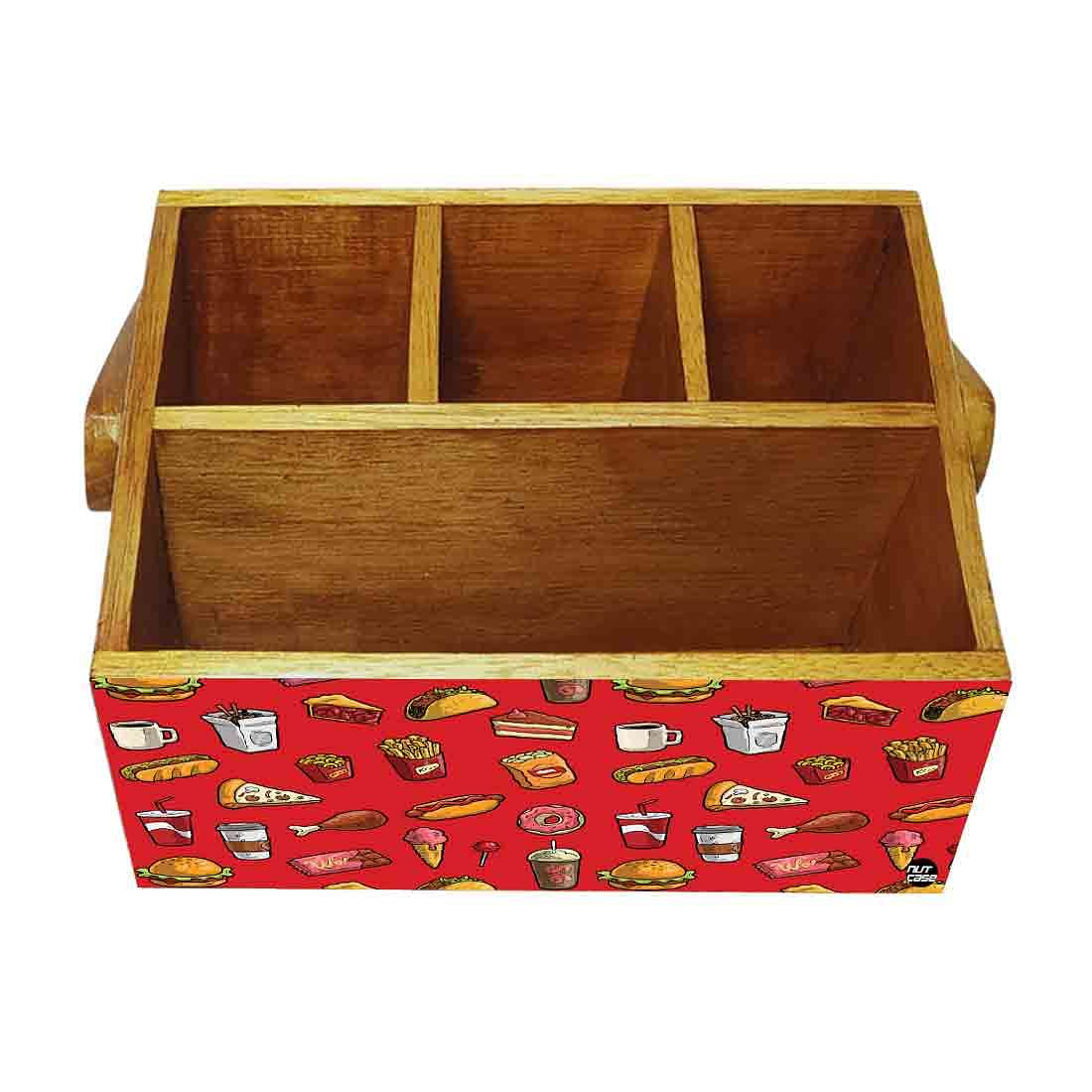 Silverware Caddy With Handle for Dining Table Organizer - Hunger Food - Image 4